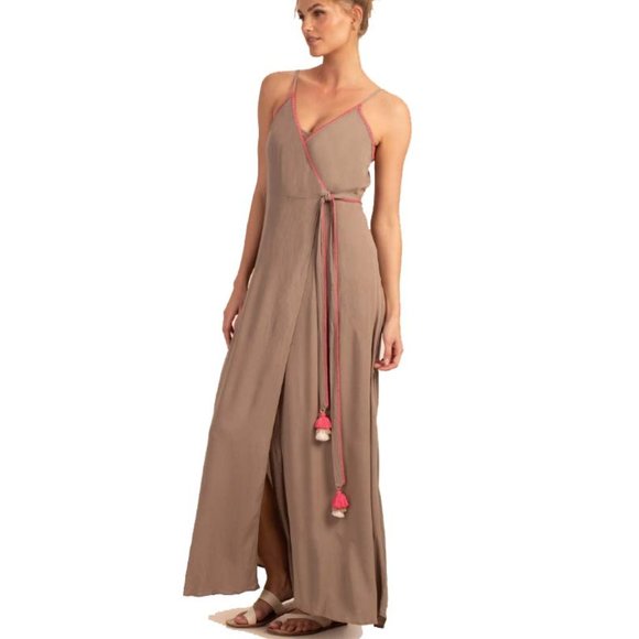 NWT Trina Turk Brittany Maxi True Wrap Dress Cover Up Medium M